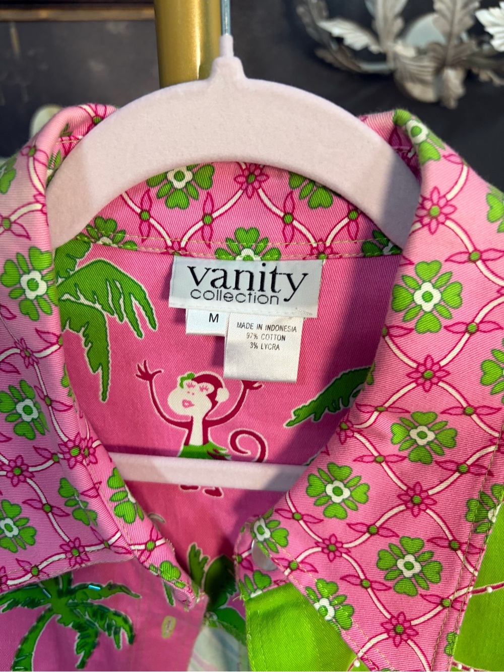 Vanity Collection Pink & Green Patchwork Jacket - Picture 2 of 7